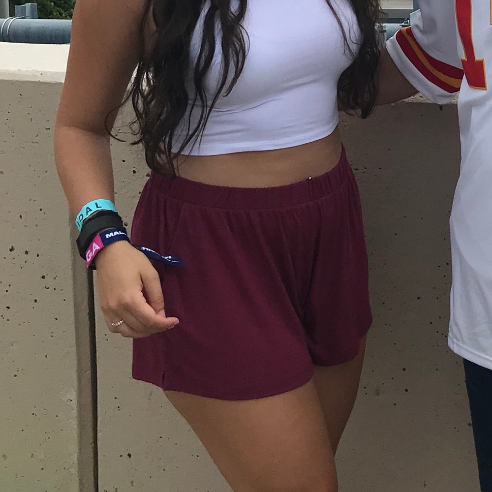 Maroon shorts